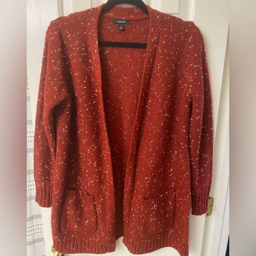 Alfani Speckled Shimmering Cardigan Size Large - Picture 6 of 16